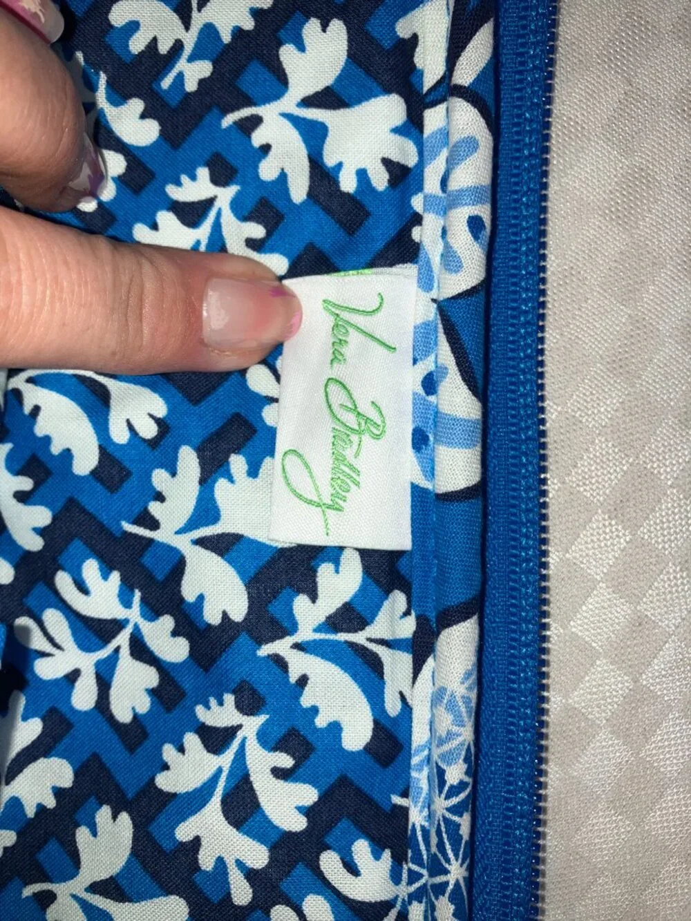 NWT Vera Bradley Laptop Case Sleeve Unisex Blue Lagoon Floral Quilted Zip Around